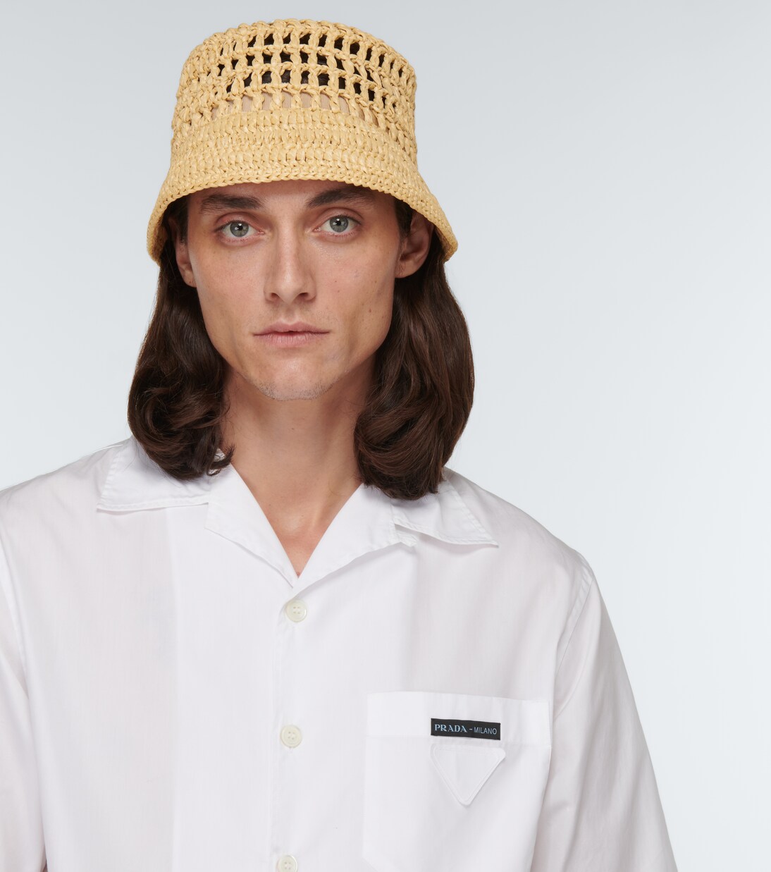 Raffia bucket hat | Prada
