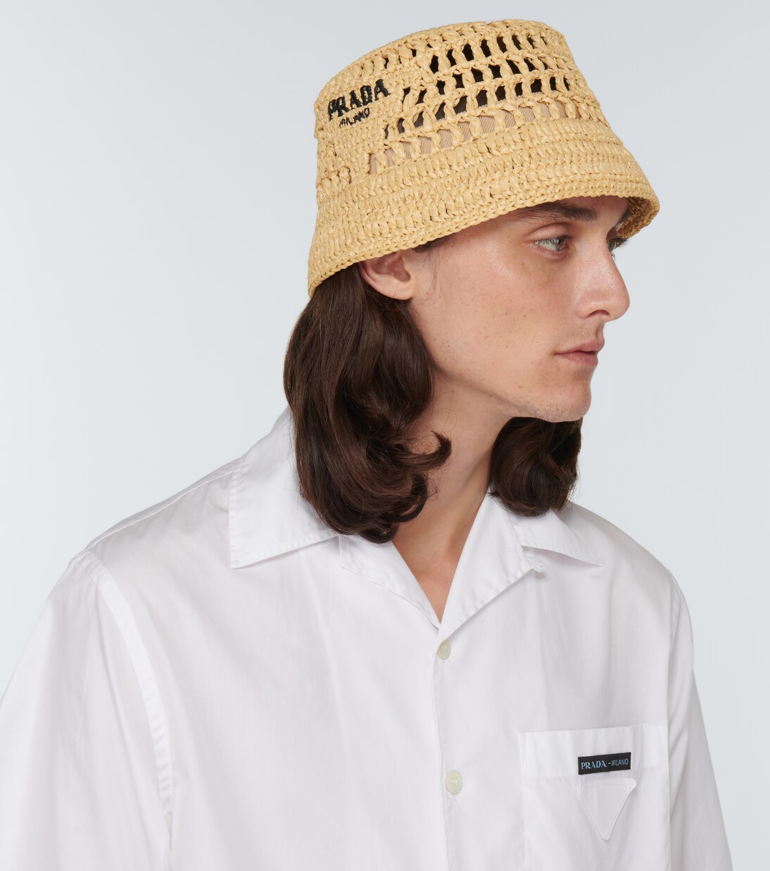 Raffia bucket hat | Prada