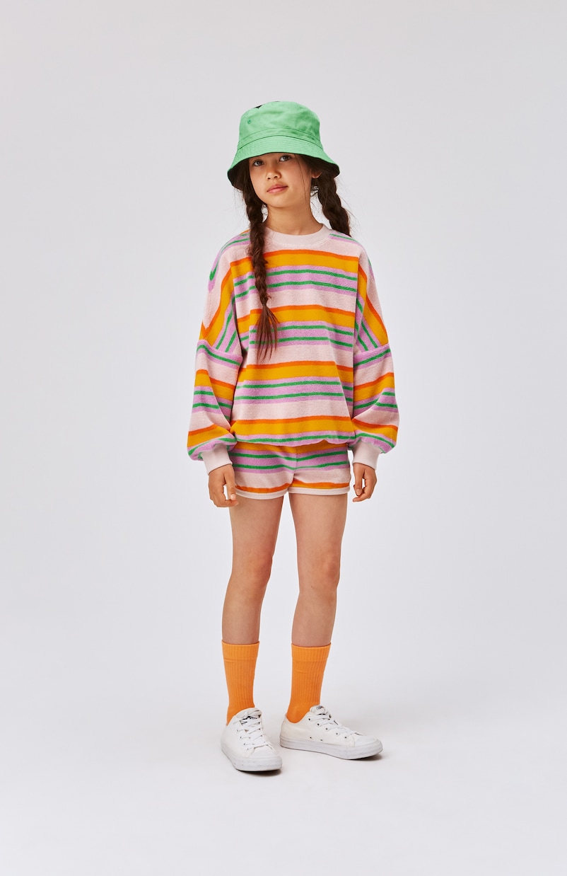 Striped  cotton-blend terry sweatshirt | Molo