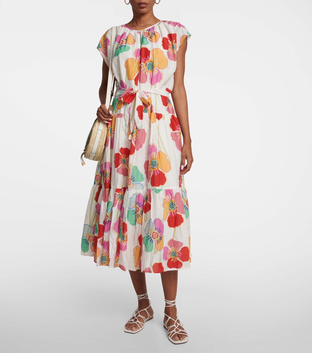 Robe longue Savannah en coton et soie | Velvet