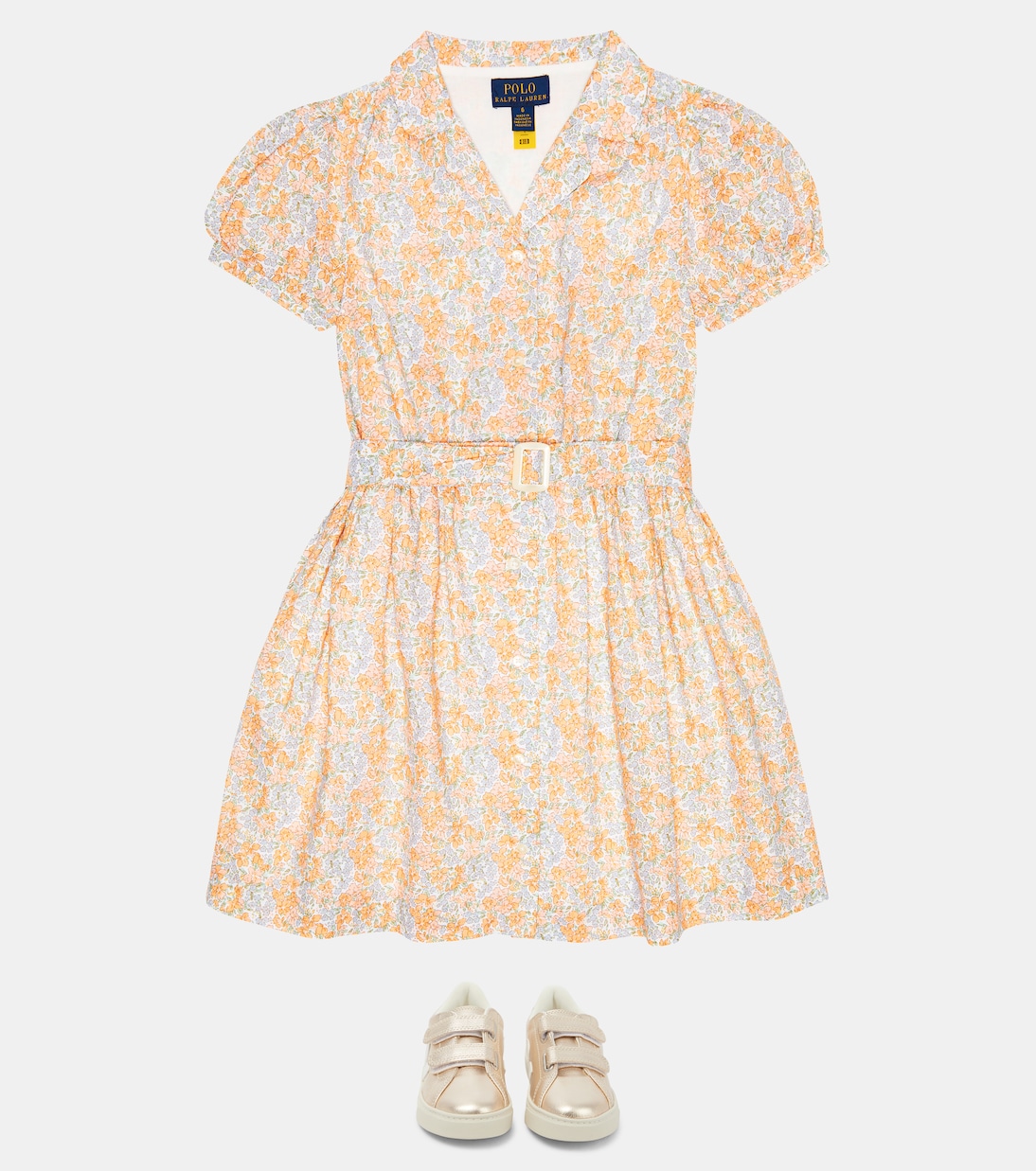 Floral cotton shirt dress | Polo Ralph Lauren Kids
