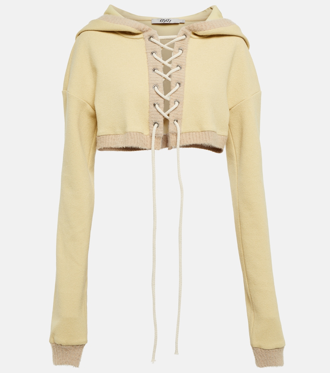 Sweat-shirt à capuche raccourci en coton | Didu