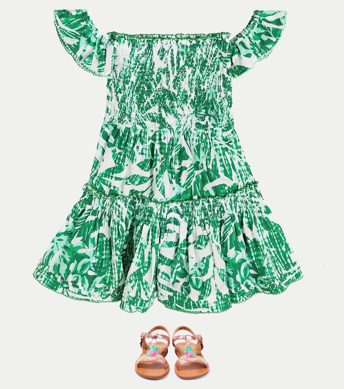 Aurora floral cotton dress | Poupette St Barth Kids