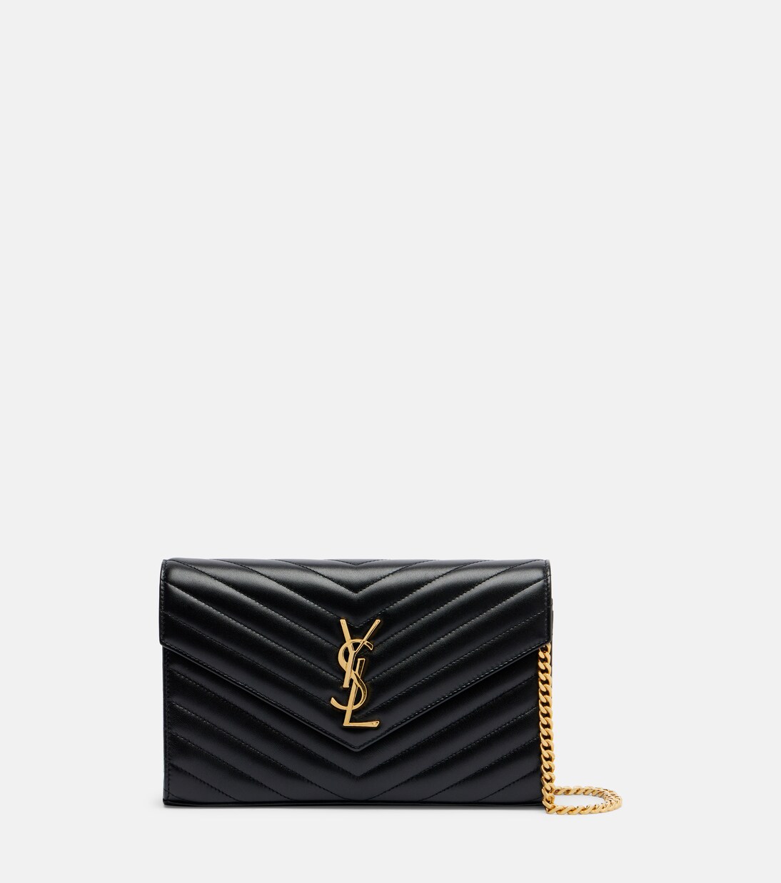 Cassandre matelassé leather wallet on chain | Saint Laurent