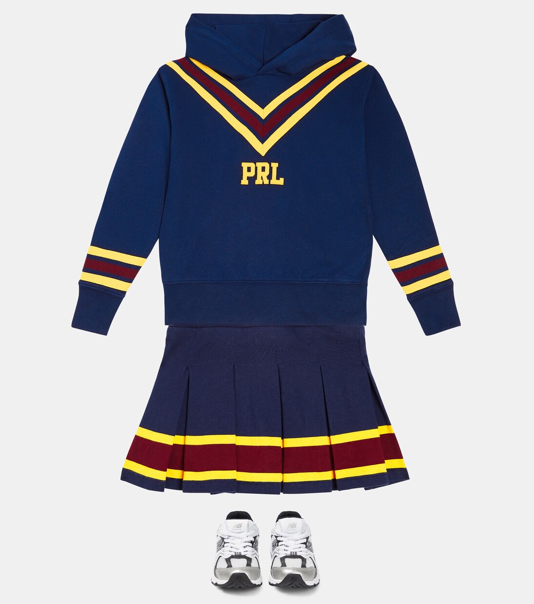 Pleated cotton-blend jersey skirt | Polo Ralph Lauren Kids