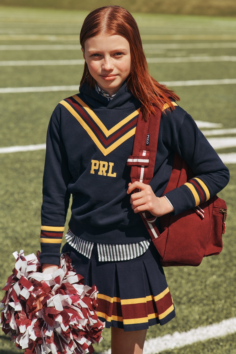 Pleated cotton-blend jersey skirt | Polo Ralph Lauren Kids