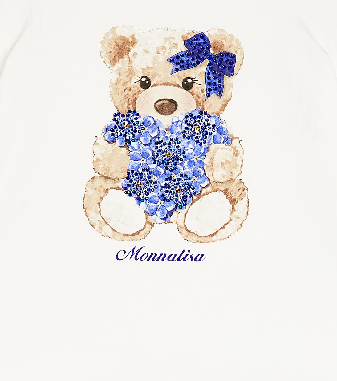 Printed cotton jersey tulle-trimmed dress | Monnalisa