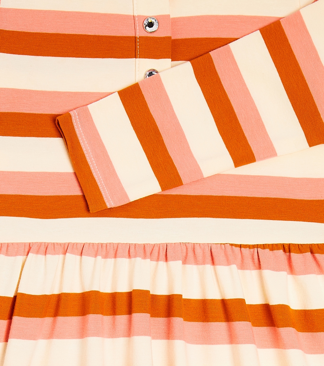 Striped cotton-blend dress | Mini Rodini