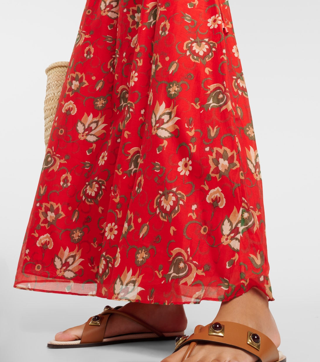Reyes printed cotton and silk maxi skirt | SIR