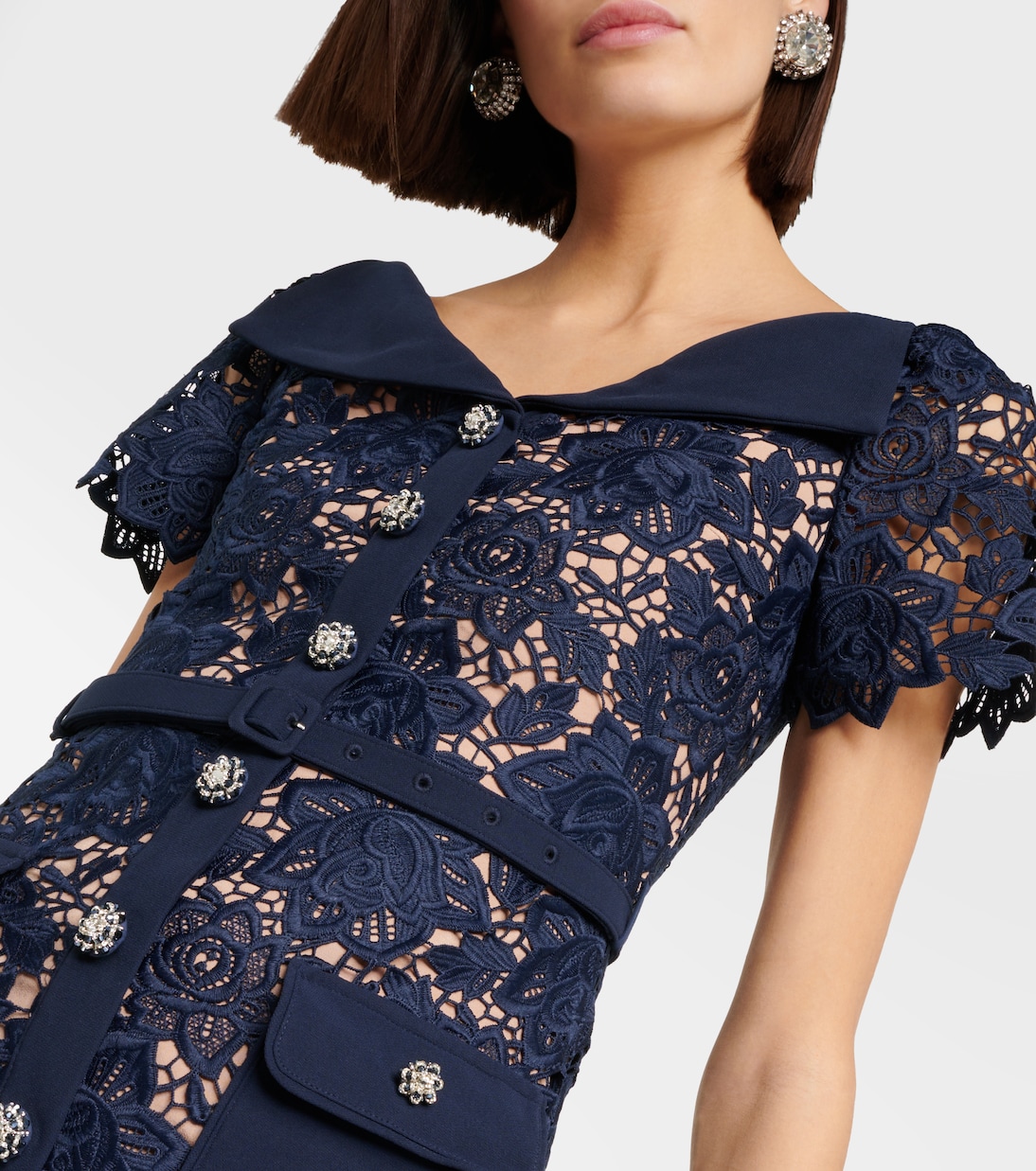 Lace midi dress | Self-Portrait