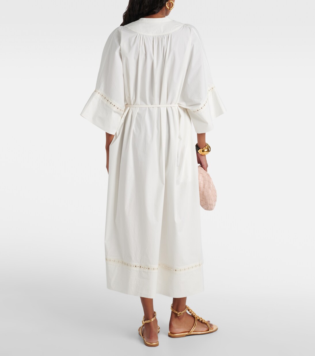 Robe longue en coton mélangé | Yves Salomon