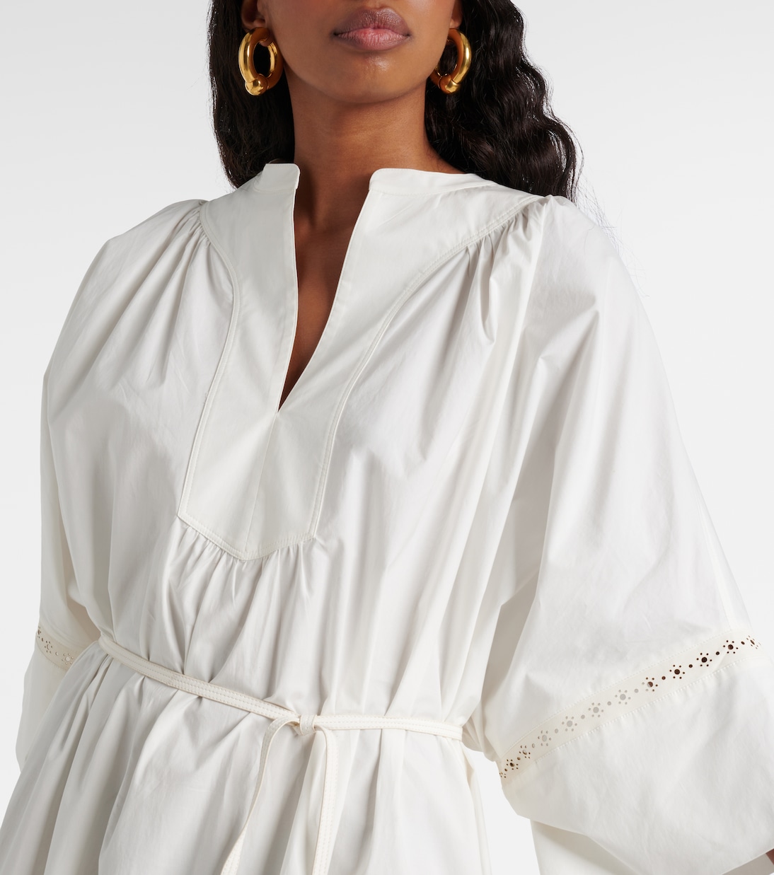 Robe longue en coton mélangé | Yves Salomon