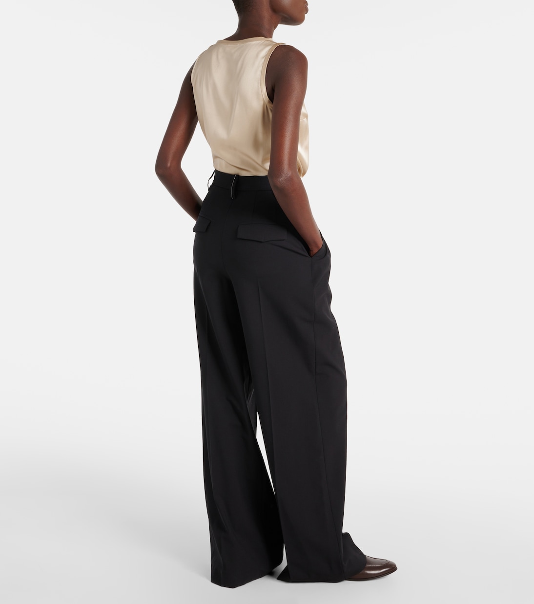 Wool-blend wide-leg pants | Brunello Cucinelli