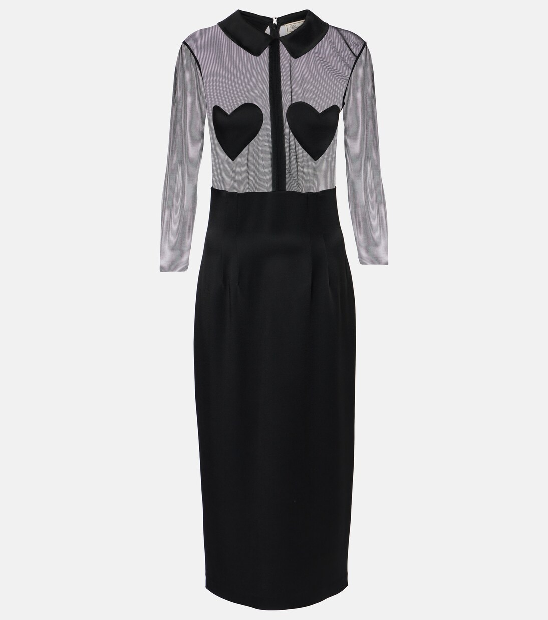 Robe midi en satin et résille | Blumarine