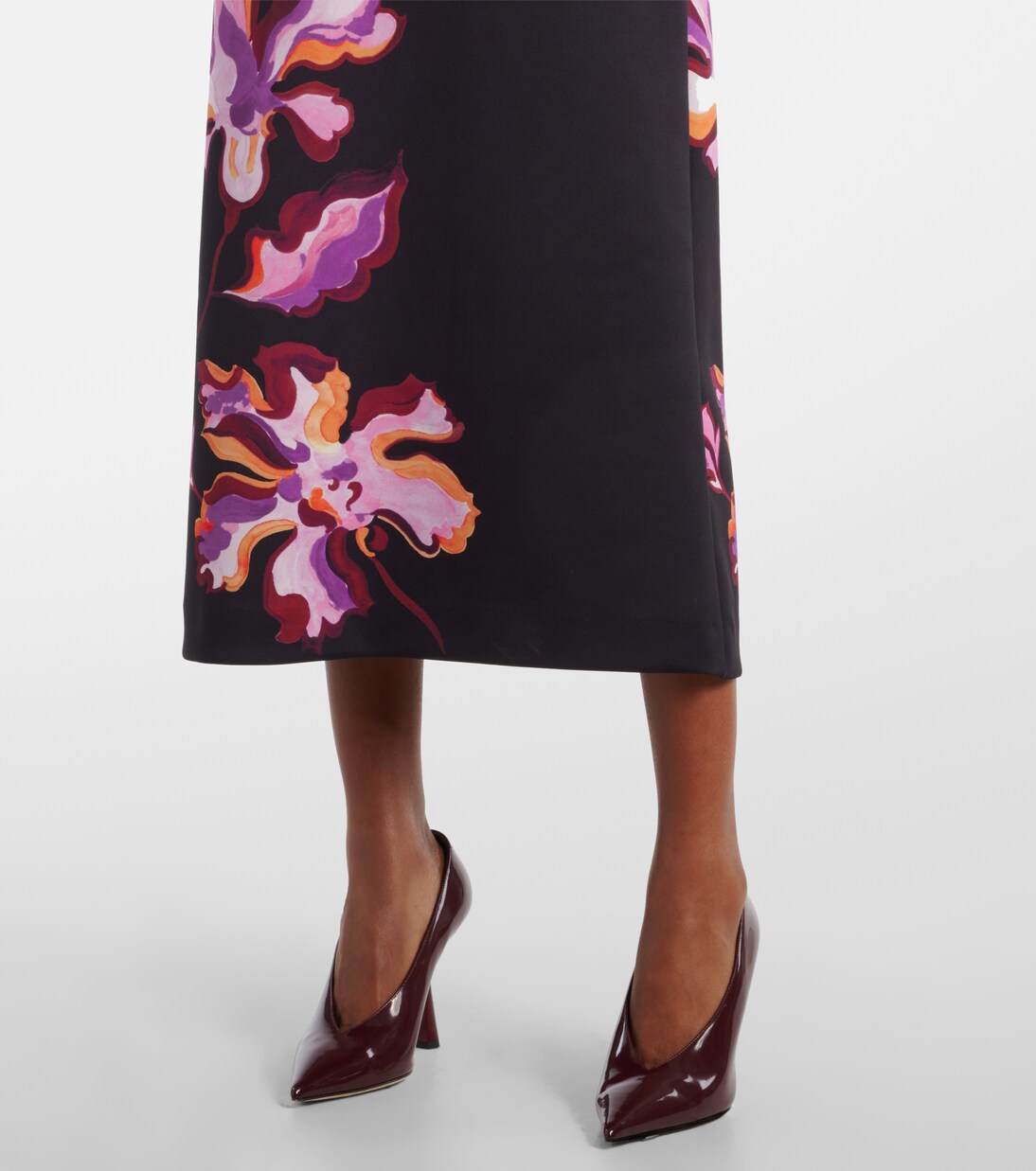 Robe midi en néoprène à fleurs | Dorothee Schumacher