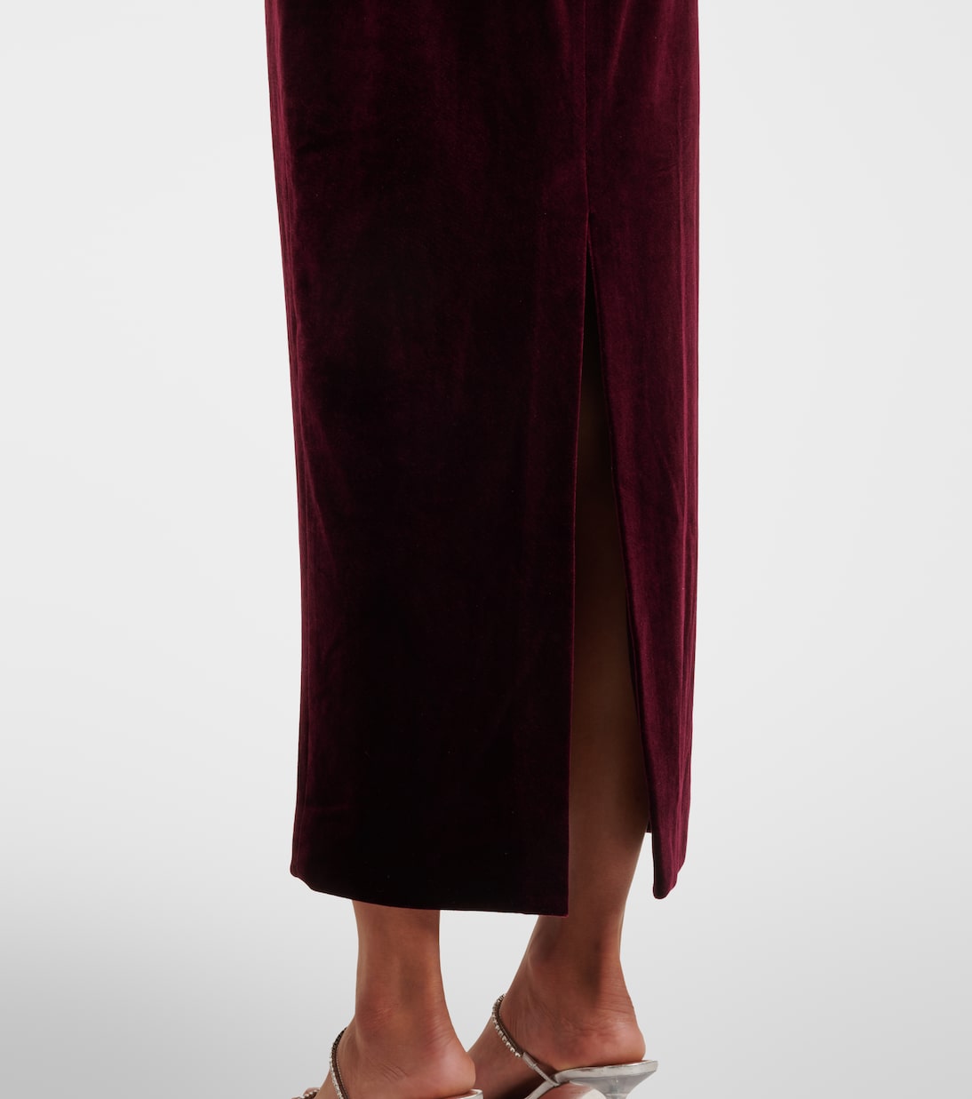 Midikleid aus Samt | Self-Portrait