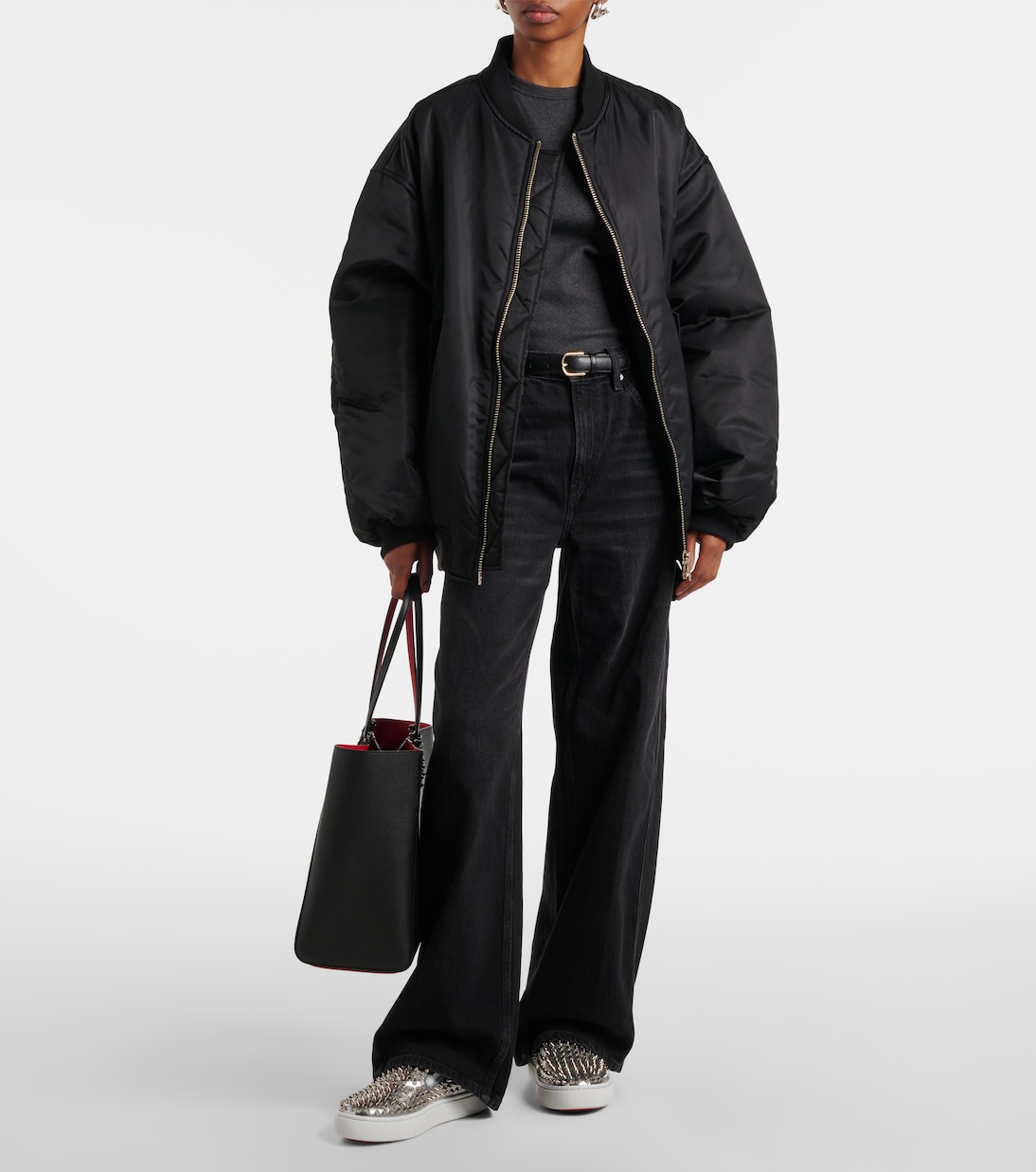 Spikeboat metallic leather slip-on sneakers | Christian Louboutin