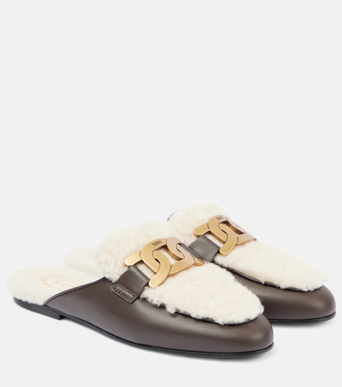 Slippers Catena aus Shearling und Leder | Tod's