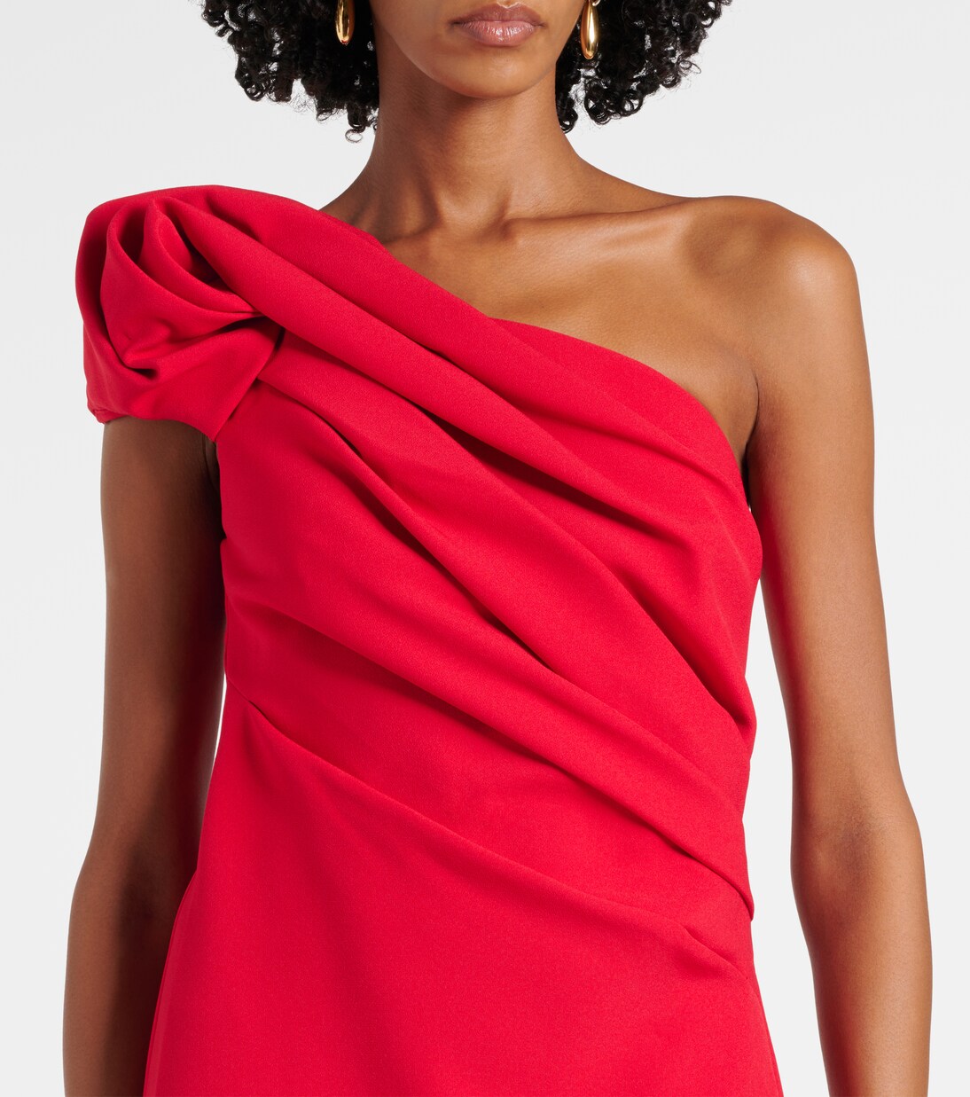 Robe longue asymétrique Tanna en crêpe | Safiyaa