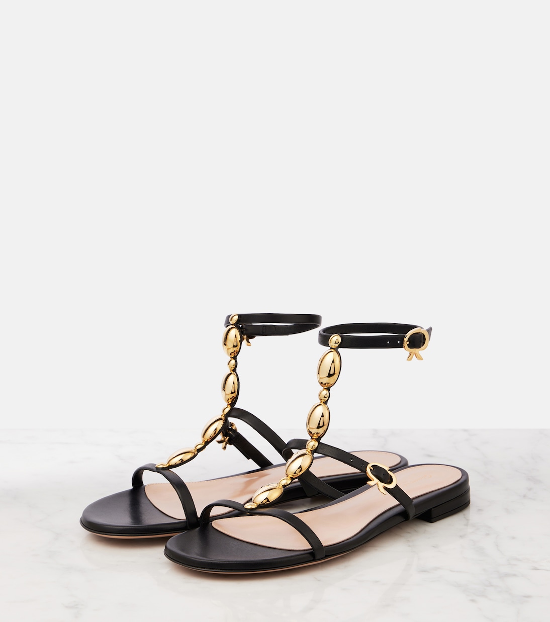 Verzierte Sandalen aus Leder | Gianvito Rossi