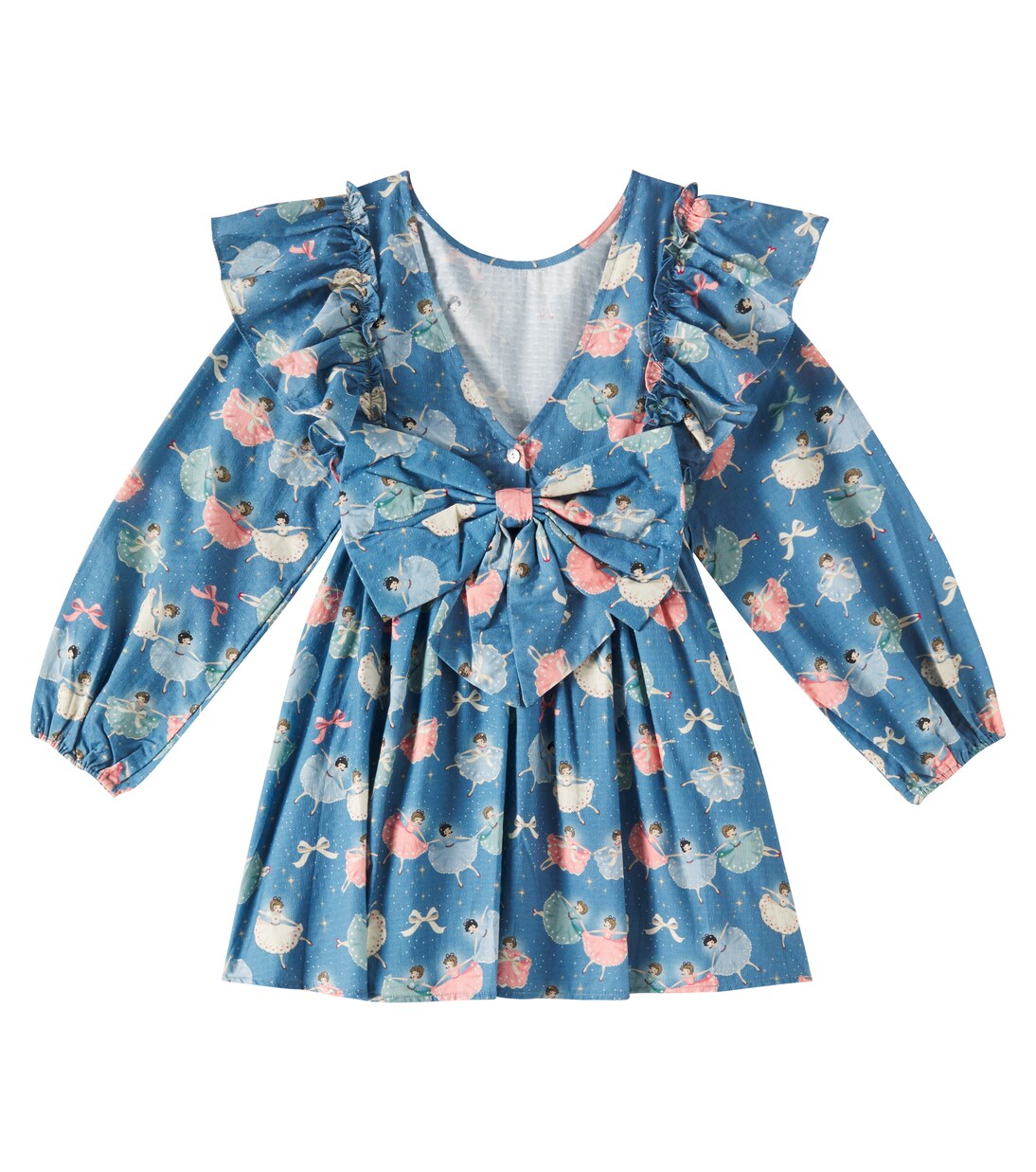 Evia bow-detail printed cotton dress | Konges Sløjd