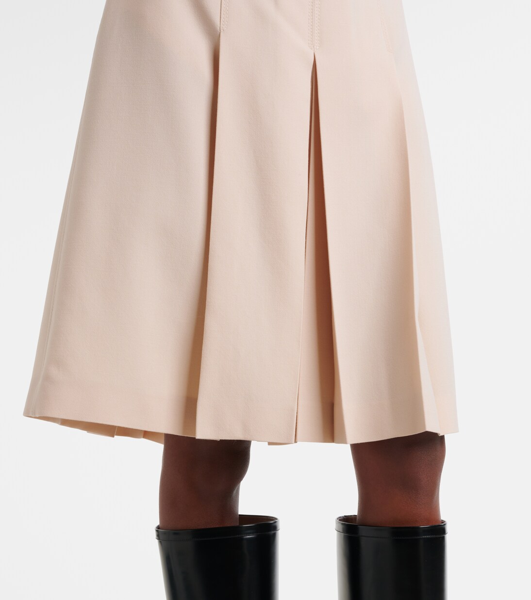 Virgin wool midi skirt  | Valentino