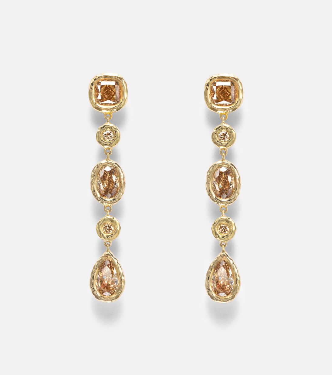Ohrringe Nesting Gem aus 18kt Gelbgold mit Diamanten | Octavia Elizabeth
