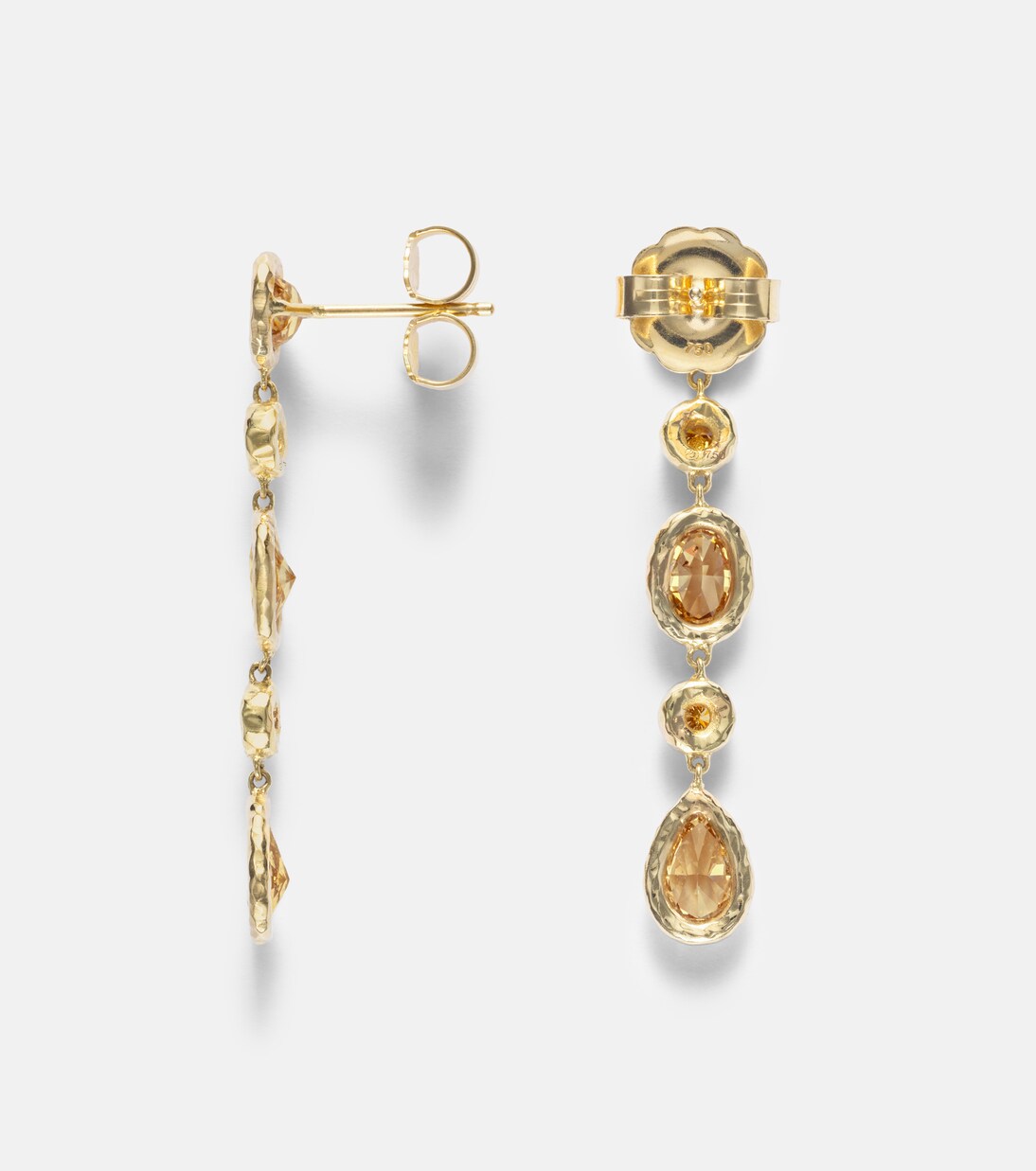 Ohrringe Nesting Gem aus 18kt Gelbgold mit Diamanten | Octavia Elizabeth