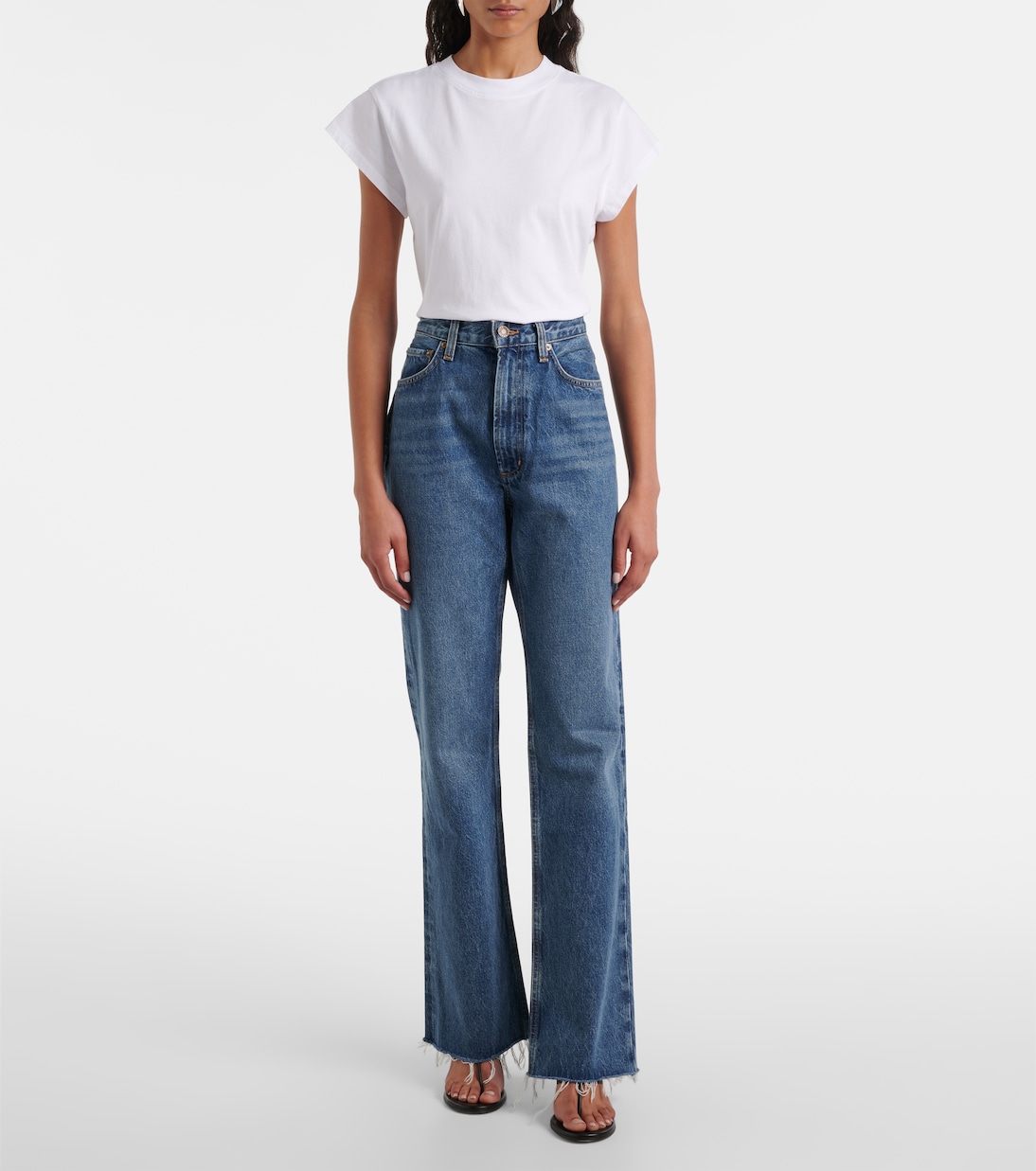 Jeans rectos Leena de tiro medio | Agolde