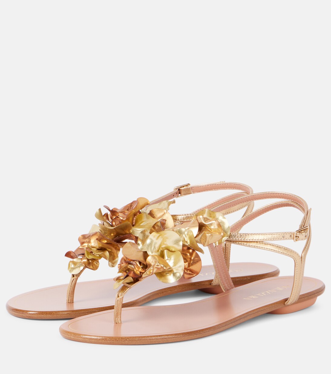 Sandalen aus Metallic-Leder | Aquazzura