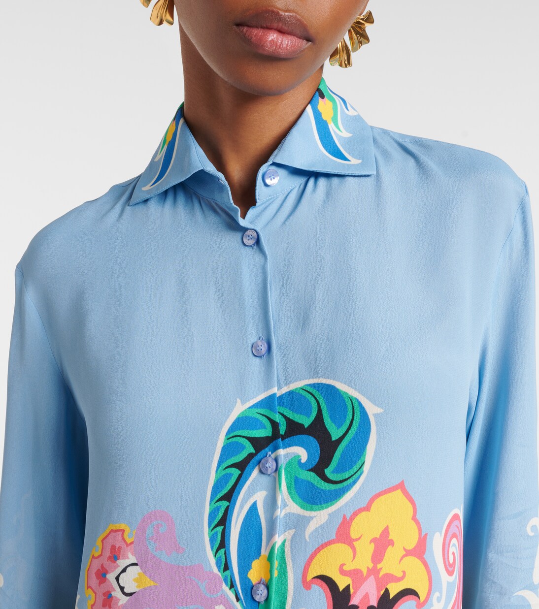 Bedrucktes Hemd aus Satin | Etro