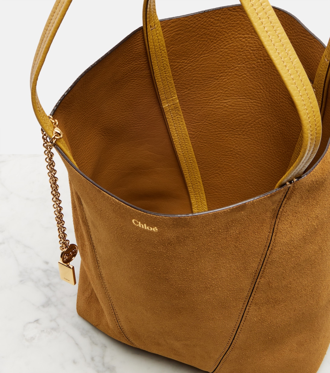 Spin Medium suede tote bag | Chloé