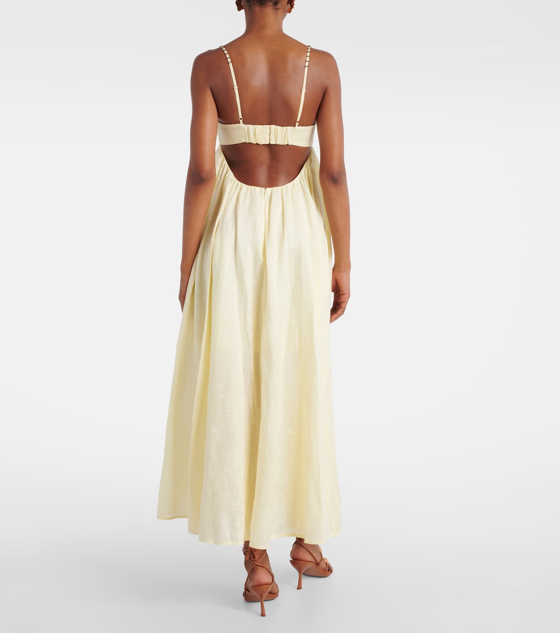 Verziertes Midikleid Rhiannon aus Leinen | Zimmermann