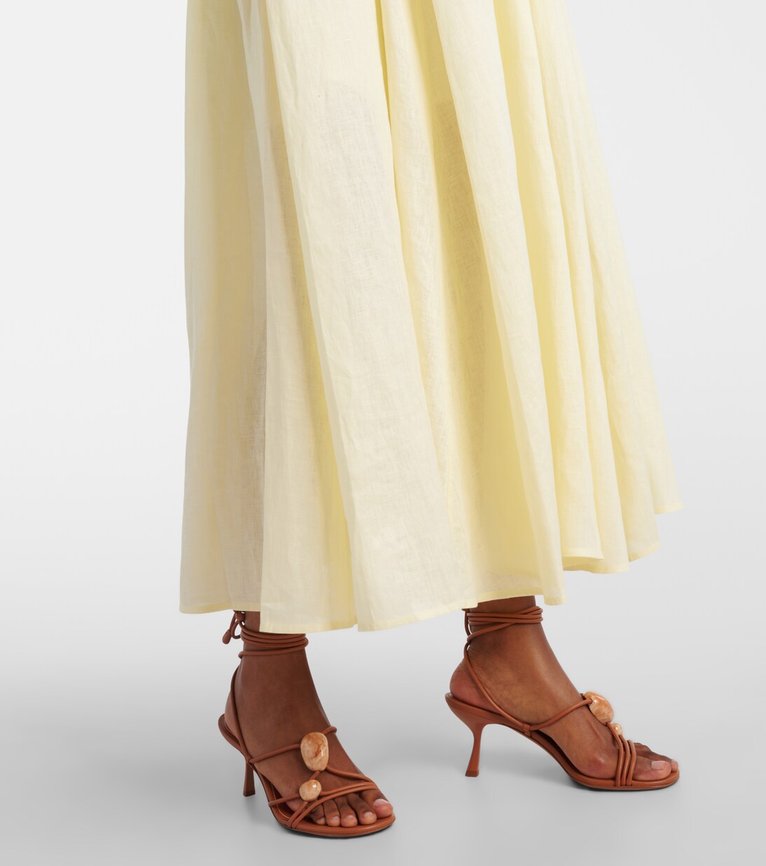 Verziertes Midikleid Rhiannon aus Leinen | Zimmermann