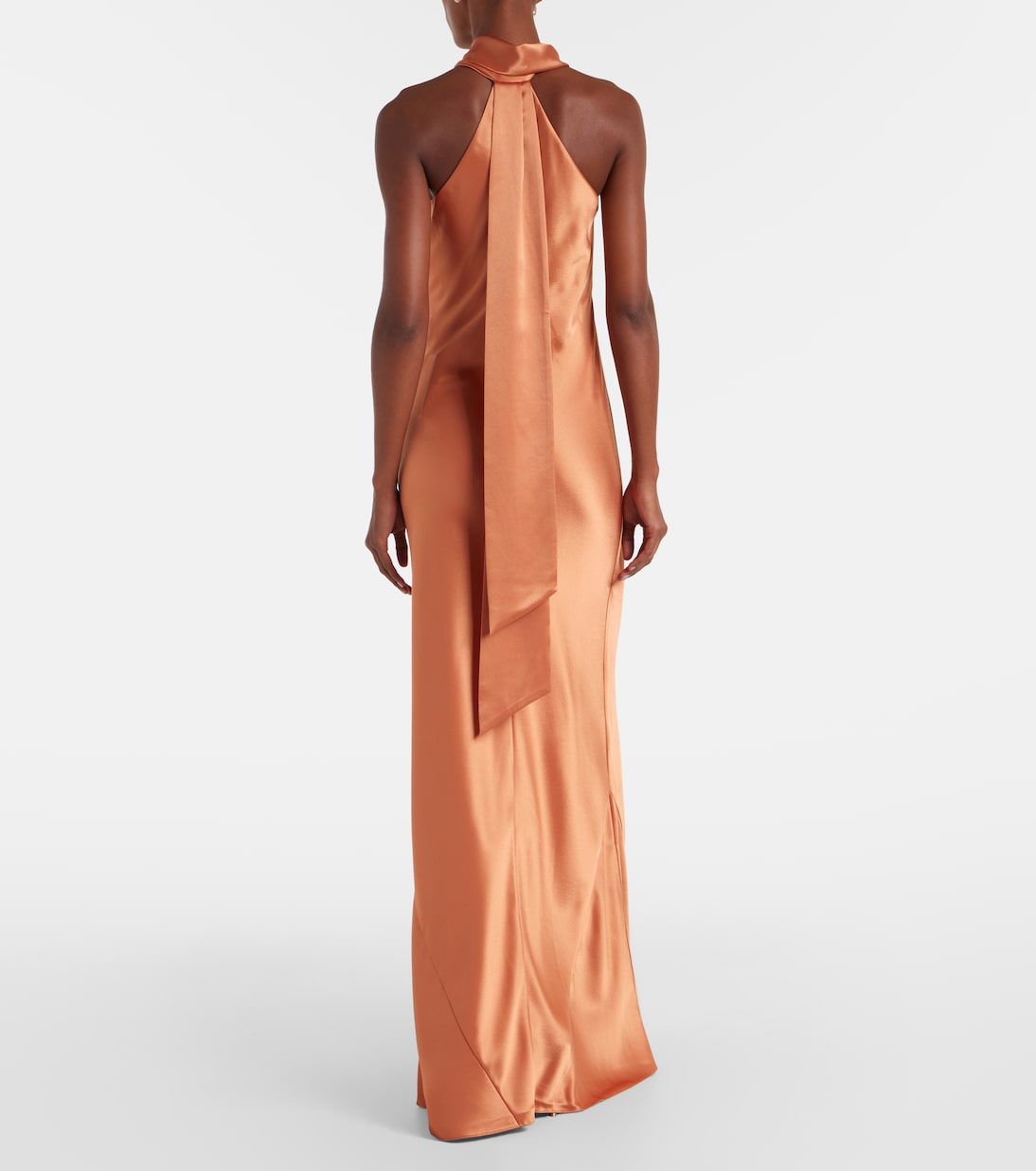 Robe longue Pandora en satin  | Galvan