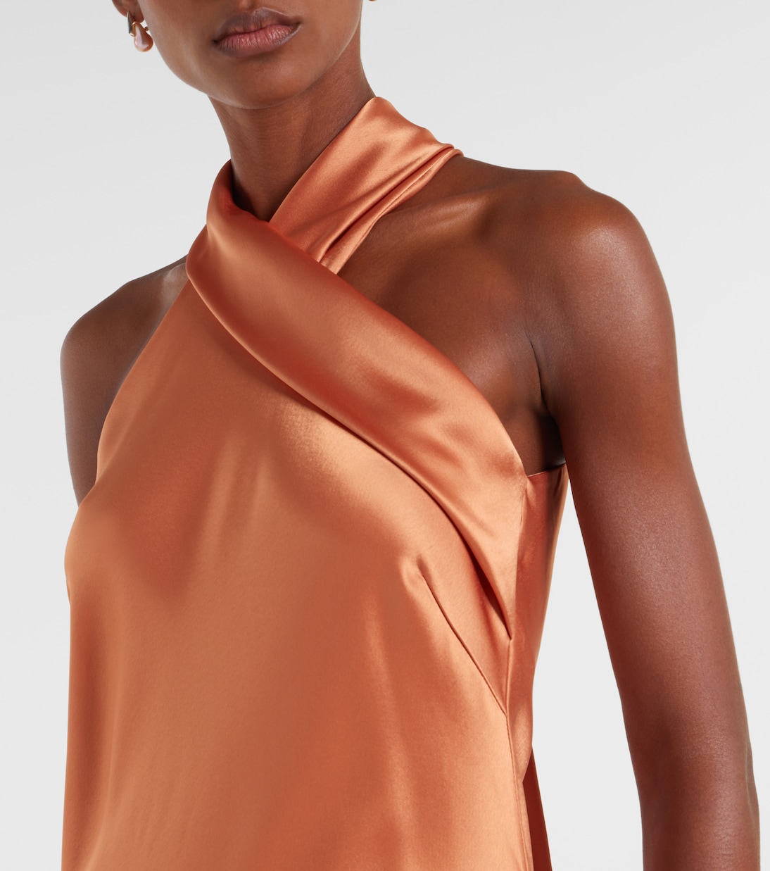 Robe longue Pandora en satin  | Galvan