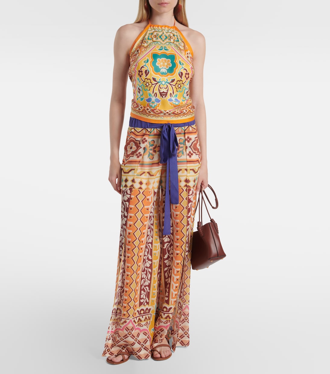 Bedruckte High-Rise Palazzo-Hose | Etro