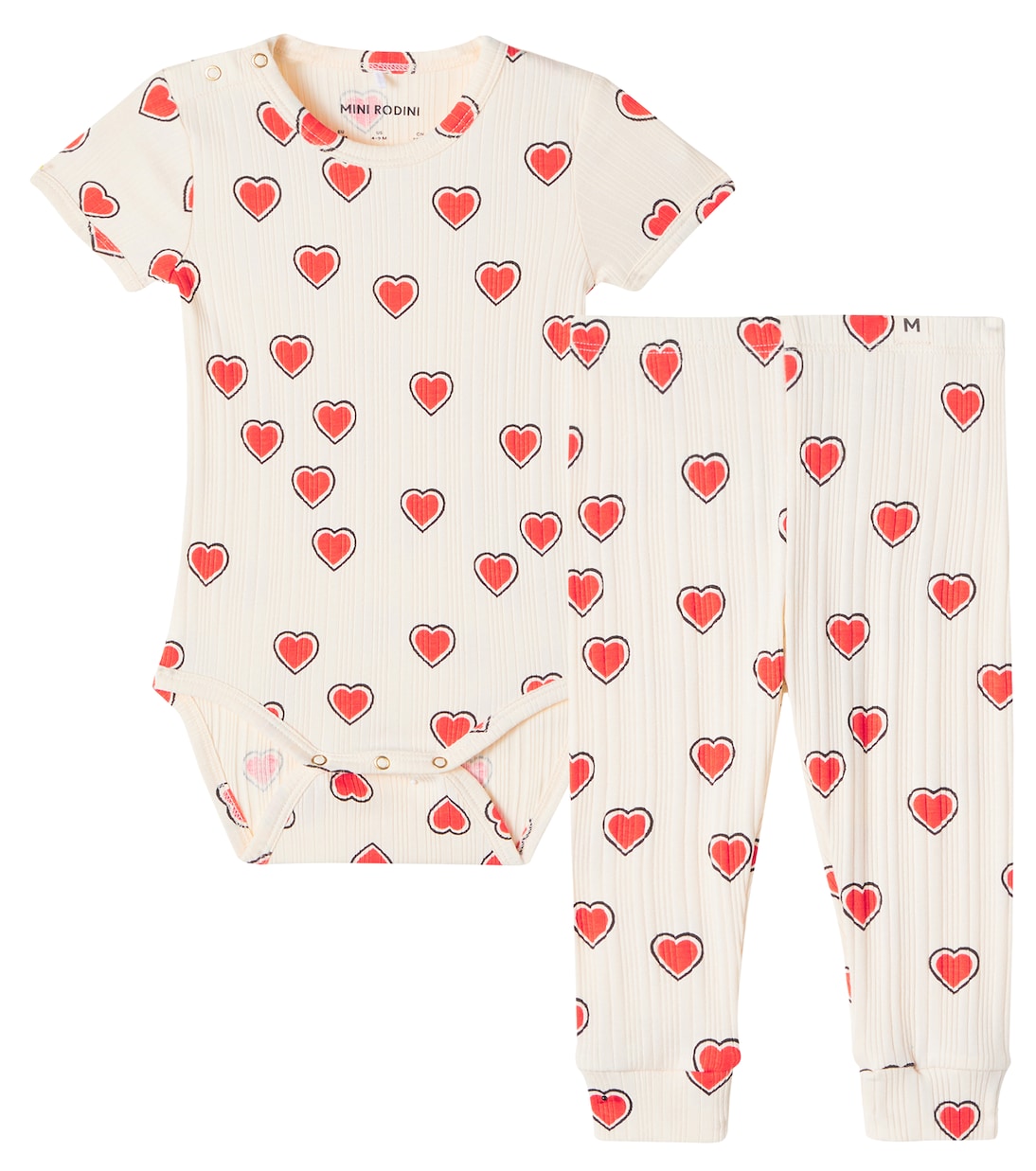 Baby printed bodysuit and pants set | Mini Rodini