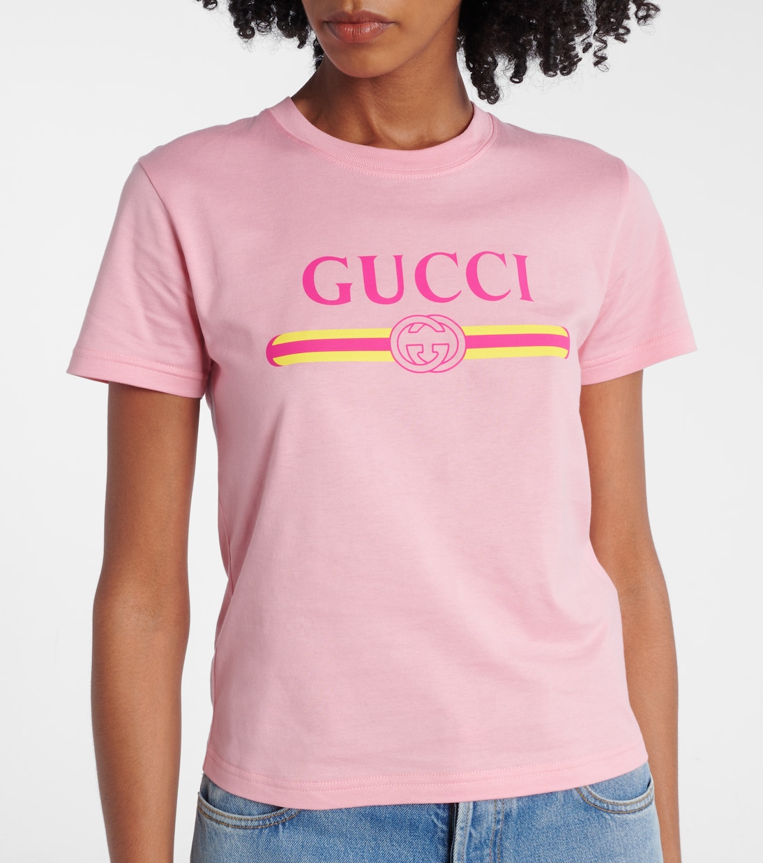 Camiseta de jersey de algodón estampada | Gucci