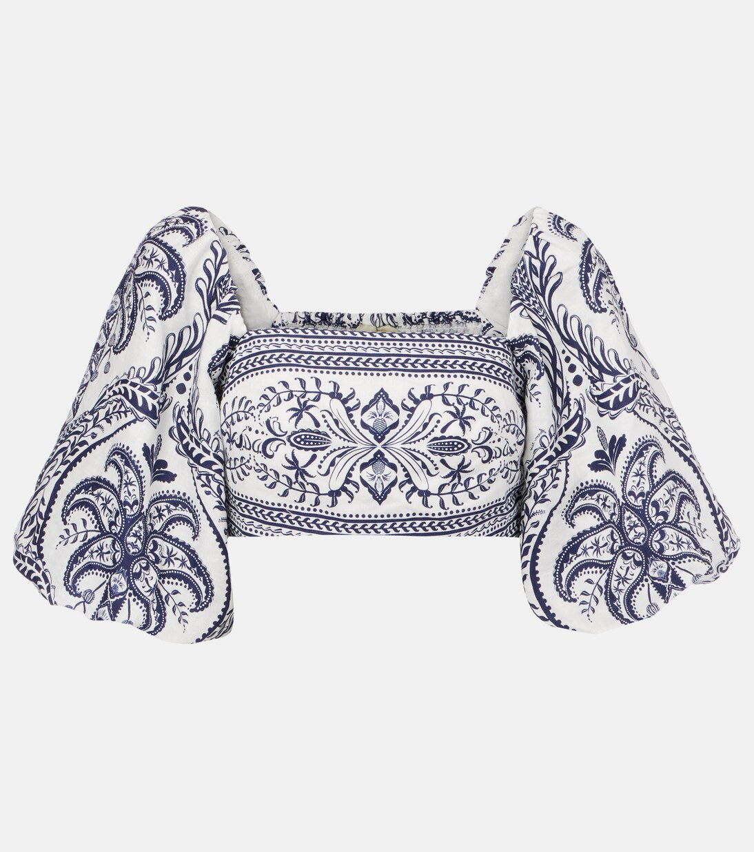 Bedruckte Bluse Tropical Cameo aus Leinen | Farm Rio