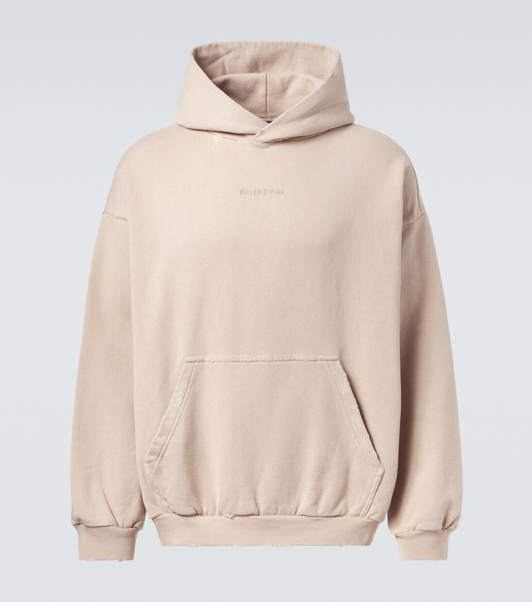 Logo cotton fleece hoodie | Balenciaga