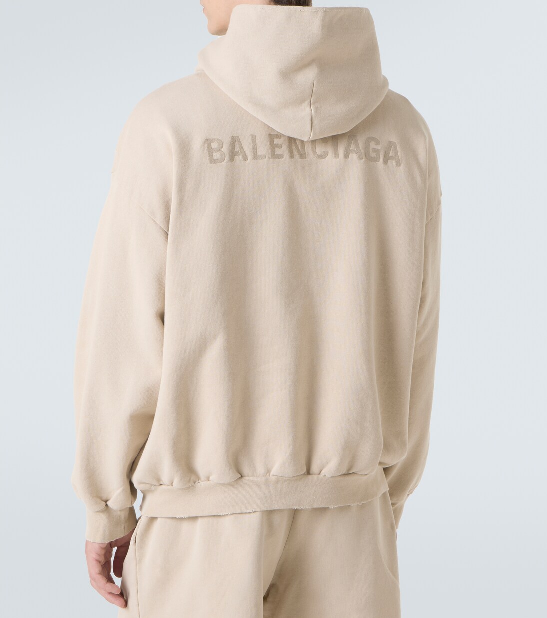Logo cotton fleece hoodie | Balenciaga