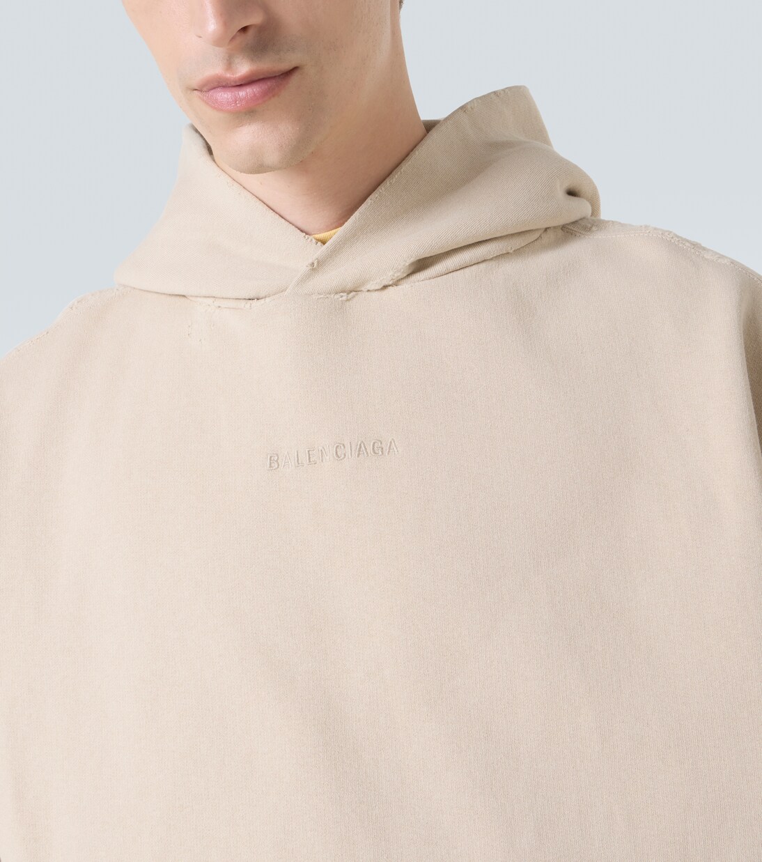 Logo cotton fleece hoodie | Balenciaga
