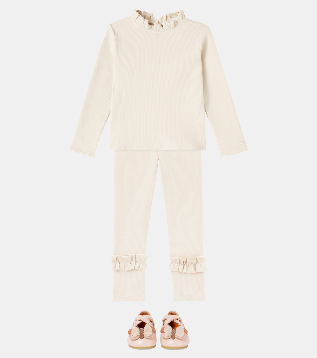 Top Milah en mezcla de algodón con volantes | Donsje