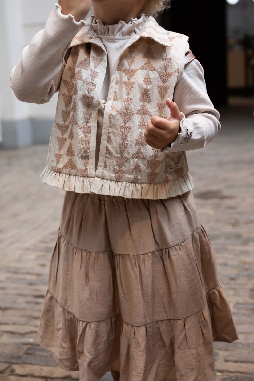 Top Milah en mezcla de algodón con volantes | Donsje