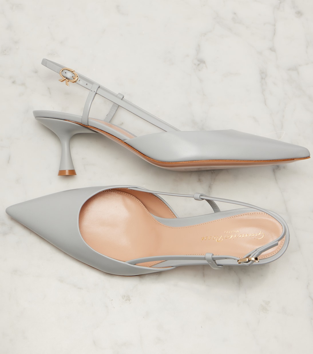 Ascent 55 leather slingback pumps | Gianvito Rossi