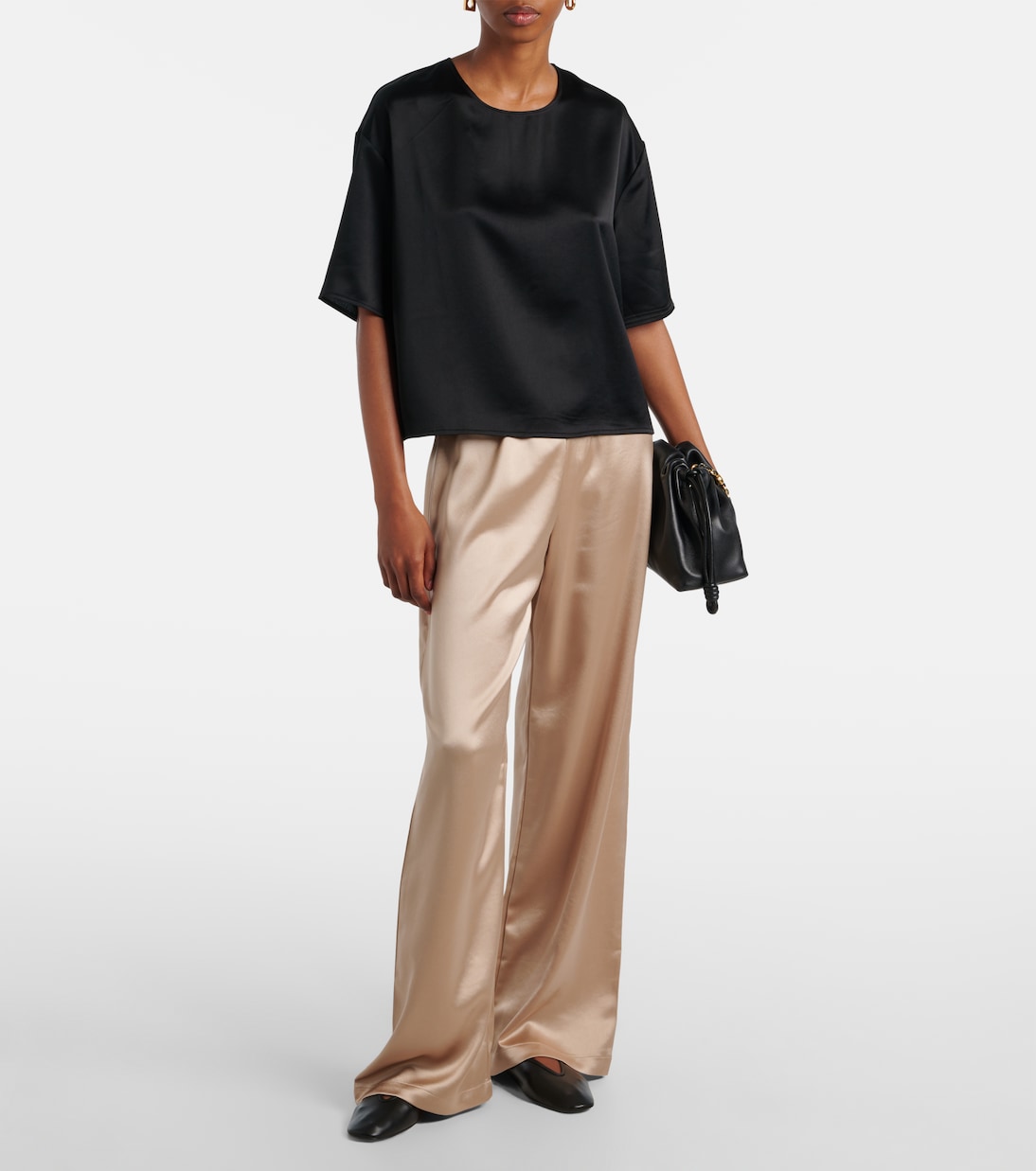 Barb satin T-shirt | Leset