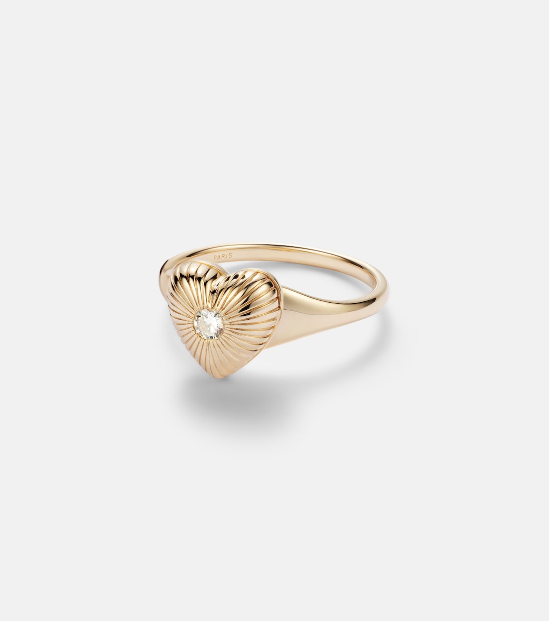 9kt gold ring with diamond | Persée