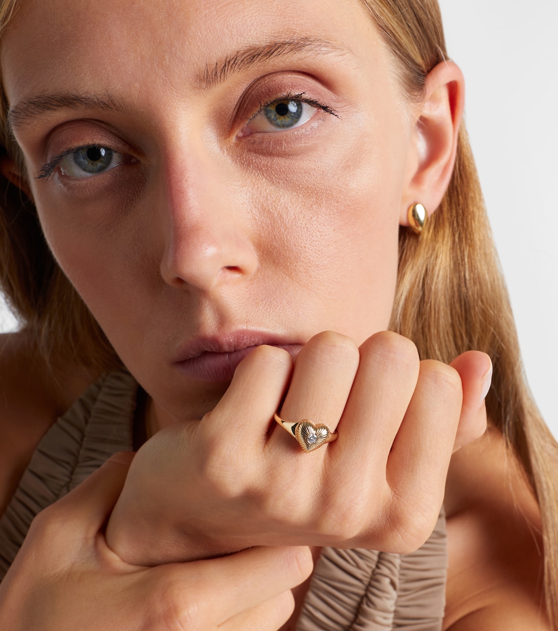 9kt gold ring with diamond | Persée