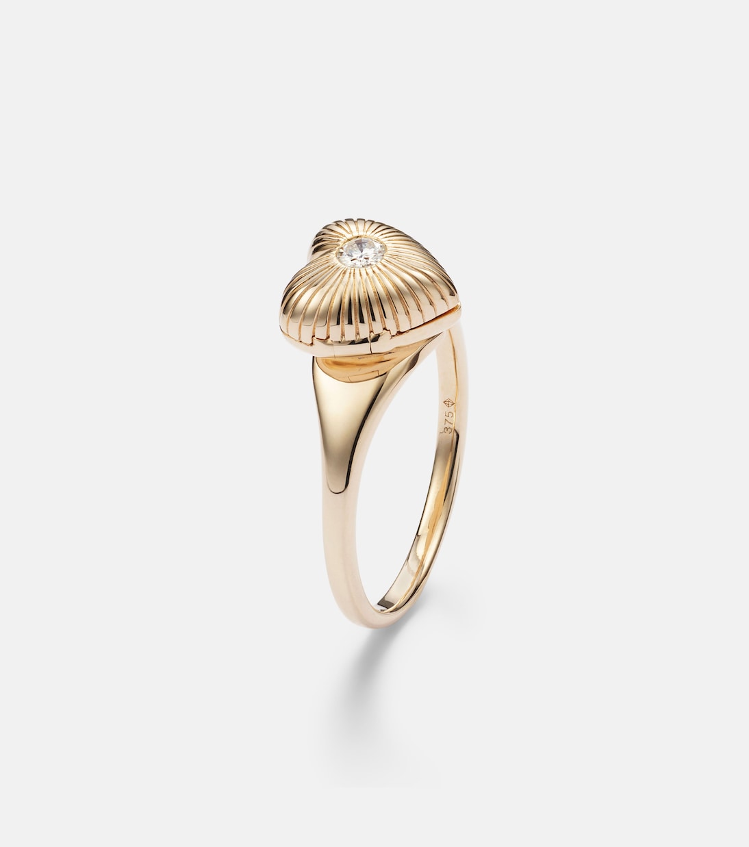 9kt gold ring with diamond | Persée
